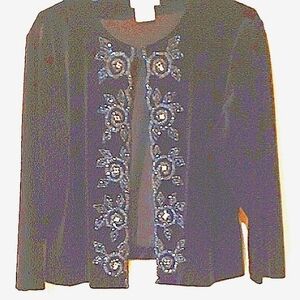 Stenay Black Beaded Velvet Blazer